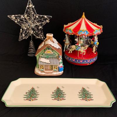 Christmas Decor with Disney Carousel, Spode Christmas Tree Plate, and More! (DR-KW)