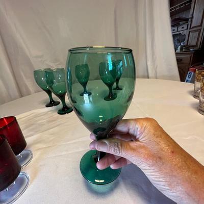 Colored Glass Stemware & More (M-RG)