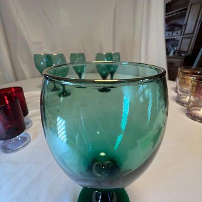 Colored Glass Stemware & More (M-RG)