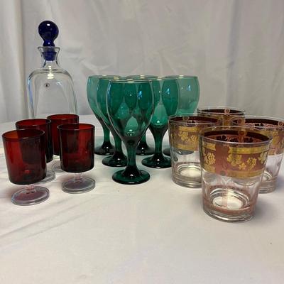 Colored Glass Stemware & More (M-RG)