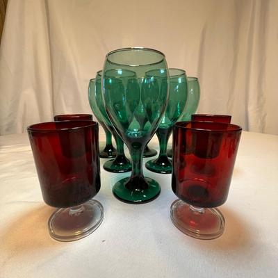 Colored Glass Stemware & More (M-RG)