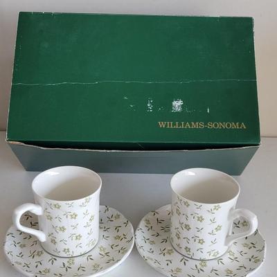 8 pc J&G Meakin England Sterling Forget Me Not Saucer & cupss
