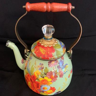 MacKenzie-Childâ€™s Flower Market Enamel Tea Kettle (GR-KW)