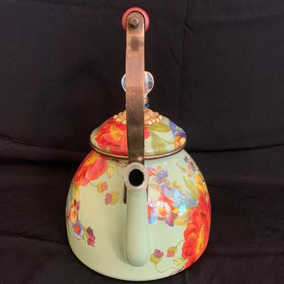 MacKenzie-Childâ€™s Flower Market Enamel Tea Kettle (GR-KW)