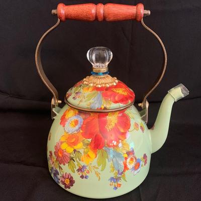 MacKenzie-Childâ€™s Flower Market Enamel Tea Kettle (GR-KW)
