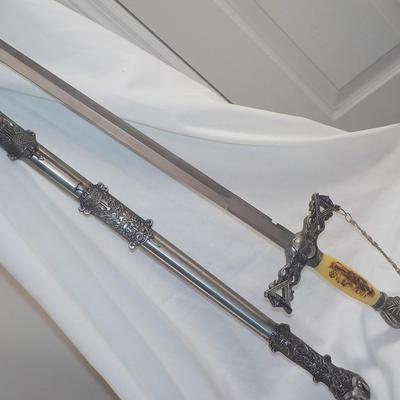 Faternal Order Ceremonials sword and Scabbard./ $50 to $120.