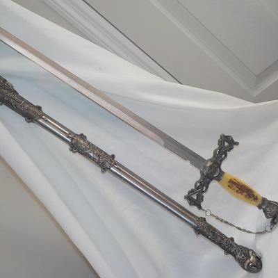 Faternal Order Ceremonials sword and Scabbard./ $50 to $120.