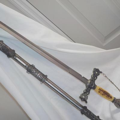 Faternal Order Ceremonials sword and Scabbard./ $50 to $120.