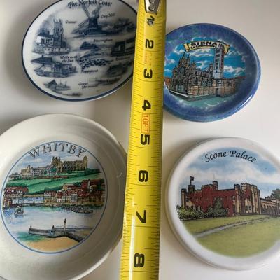 Large Lot of World Travel Ashtray Small Saucers