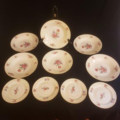 Household Institute Priscilla Pattern Bowls and Plates ( DR-KD)