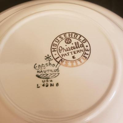 Household Institute Priscilla Pattern Bowls and Plates ( DR-KD)