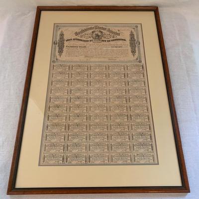 Confederate States of America $500 Bond and Coupons (GR-KW)