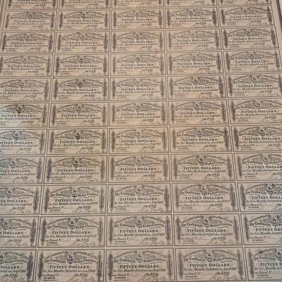 Confederate States of America $500 Bond and Coupons (GR-KW)