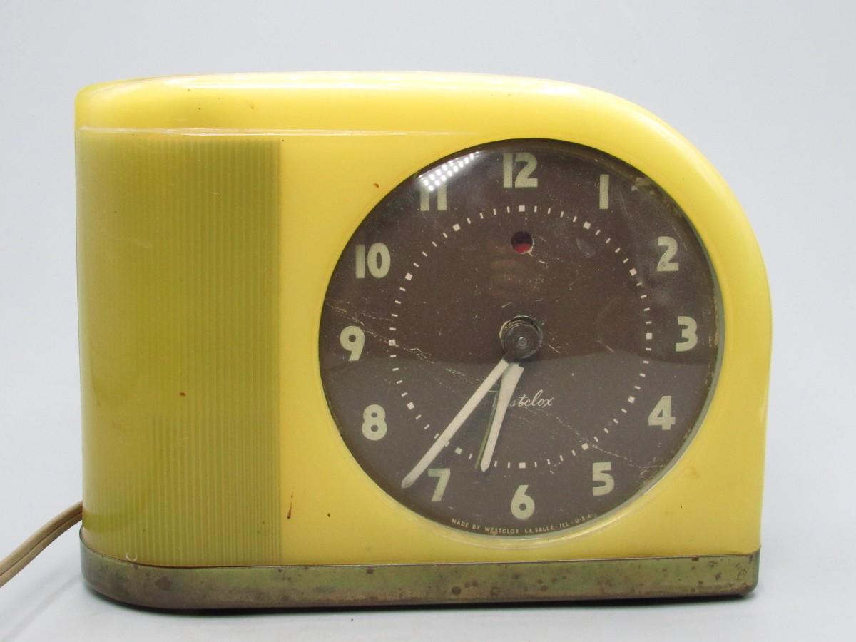 Vintage Westclox Art Deco Design Alarm Clock For Parts