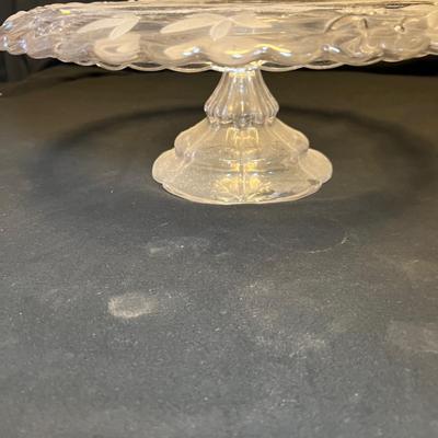 Etched Glass Bowl, Platter & More (M-RG)