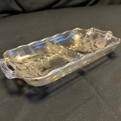 Etched Glass Bowl, Platter & More (M-RG)
