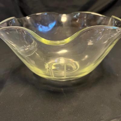 Etched Glass Bowl, Platter & More (M-RG)