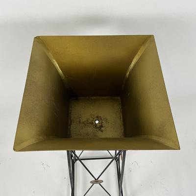 1070 Wrought Iron Brass Plant Stand