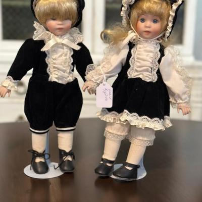 Boy and Girl - English Porcelain 12"