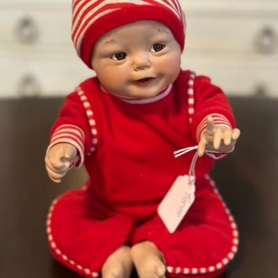 Small Baby Porcelain in Red Jammies