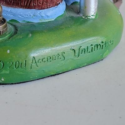 Accents Unlimited bear in bunny slippers bed time lamp