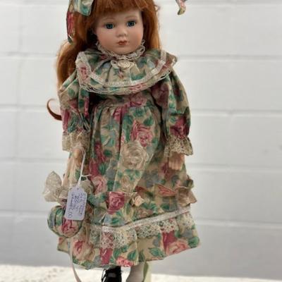 16" Porcelain Girl in Floral Dress