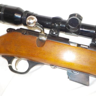 Glenfield Model 60 w/ scope and magazine./ est. $130 to $300.