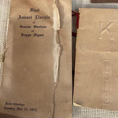 1911-1913 KU Kappa Sigma Books