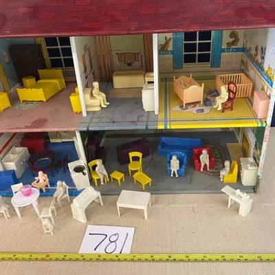 1950s Marx Metal Lithograph Doll House