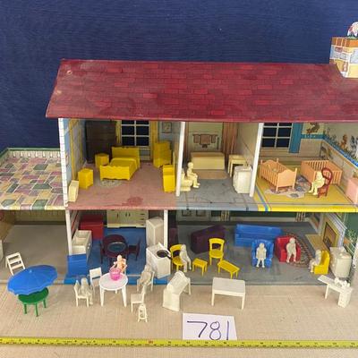 1950s Marx Metal Lithograph Doll House