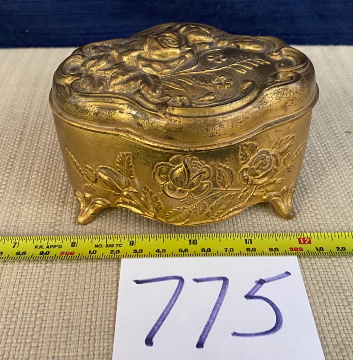 Vintage Metal Trinket Box