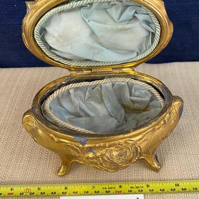 Antique Art Nouveau Gold Trinket Box