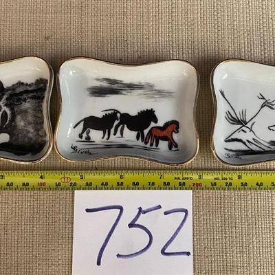 Vintage Small Hand Painted Trinket Dishes