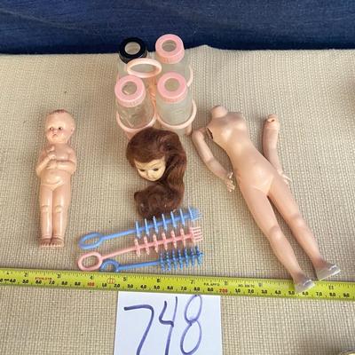 Vintage Dolls and Bottles