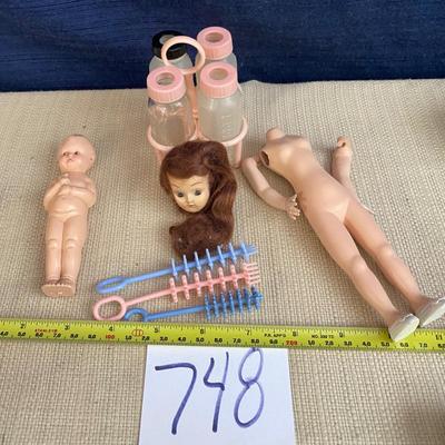 Vintage Dolls and Bottles