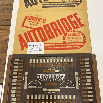 Vintage Autobridge Playing Board & Sheets