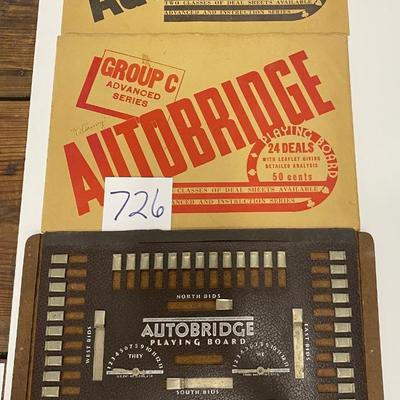 Vintage Autobridge Playing Board & Sheets