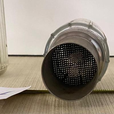 Vintage Atomizer Vacuum Attachment & Ribbed Canister Jar
