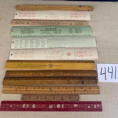 Vintage Advertising Rulers