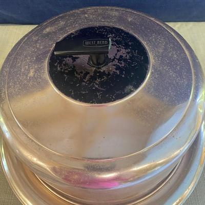 Vintage West Bend Coppertone Locking Cake Carrier