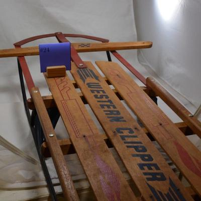 Vintage 46" "Western Clipper" Runner Sled