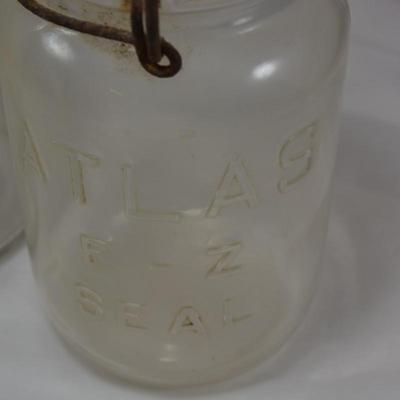 Lot of 2 Wired ATLAS Jars 11" & 7"