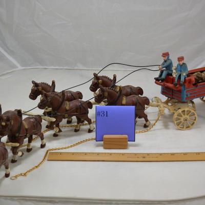 Vintage Cast Iron Beer Wagon
