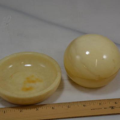 Vintage Agate Soap Dish & Jewelry Box 4"x5"
