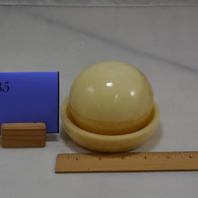 Vintage Agate Soap Dish & Jewelry Box 4"x5"