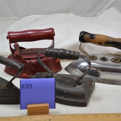 Lot of Vintage Clothes Irons