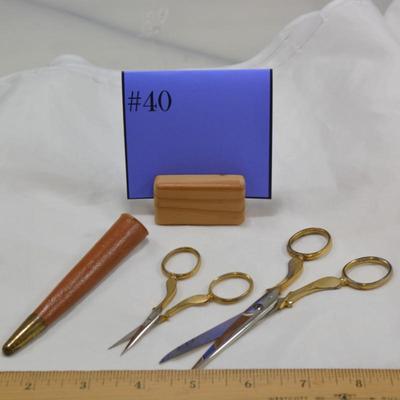 Set of Vintage GERMAN Grooming Scissors with Sheath