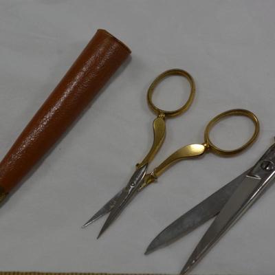 Set of Vintage GERMAN Grooming Scissors with Sheath