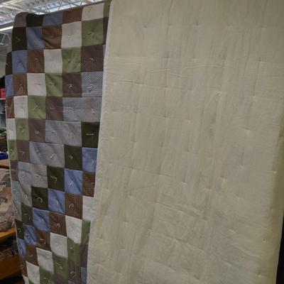 Vintage Earth Tone Patchwork Quilt 88"x97"