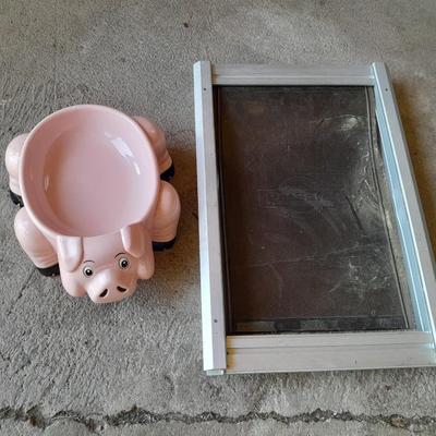 PetSafe Dog door replacement and Pig pet bowl